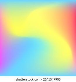 Fondo Dinámico Multicolor Desenfocado Del Gradiente Líquido Líquido. Aguas Azules Feliz Malla de Gradiente de Barrido de la Curva Neon. Color Rosa Verde Superficie suave púrpura púrpura. Papel de fondo de pantalla de la luz del pastel amarillo intenso arcoiris.
