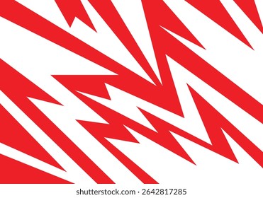 Dynamic multicoloured backdrop featuring jagged spikes and chaotic zigzag patterns