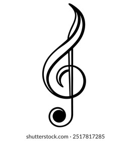 Dynamic Music Notes Wave Melody Vector Illustration.