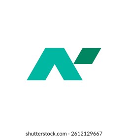 Dynamic N Simple Logo Concept