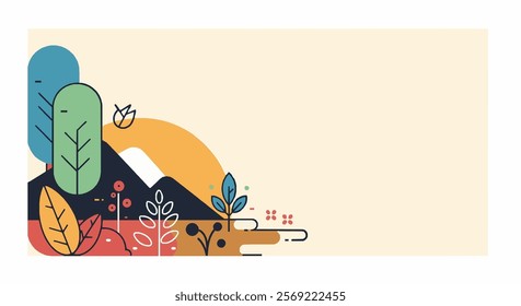 Dynamic Nature Vector for Branding, Advertising, Packaging, Websites, Posters, Merchandising, Decor, and Eco-Themed Designs