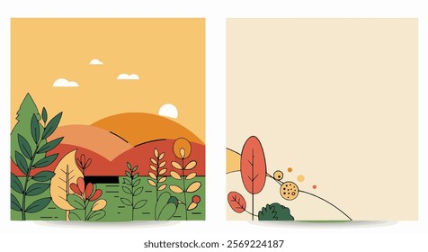 Dynamic Nature Vector for Branding, Advertising, Packaging, Websites, Posters, Merchandising, Decor, and Eco-Themed Designs