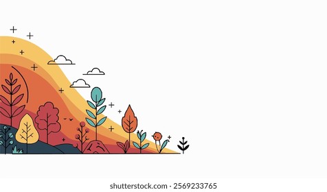 Dynamic Nature Vector for Branding, Advertising, Packaging, Websites, Posters, Merchandising, Decor, and Eco-Themed Designs