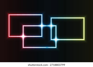 Diseño abstracto de neón dinámico con curvas blancas luminosas sobre un fondo oscuro profundo