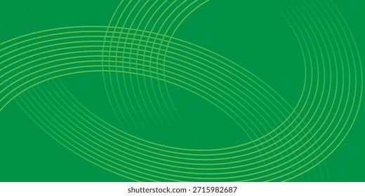 Anéis concêntricos verdes neon dinâmicos Fundo abstrato, ilustração vetorial.