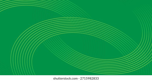 Anillos concéntricos verdes de neón dinámico Fondo Abstractas, Ilustración vectorial.