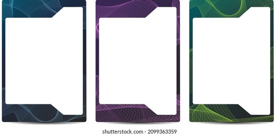 dynamic neon waves card frame template design on abstract background