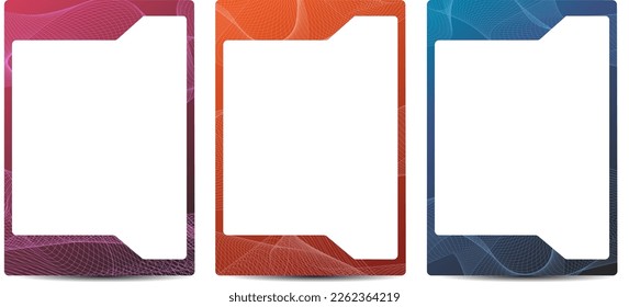 dynamic neon waves card frame template design on abstract background
