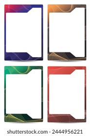 dynamic neon waves card frame template design on abstract background