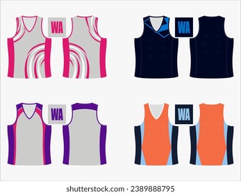 Dynamic Netball Singlet Design for Champions - Exclusive and Trendsetting Sports Apparel 