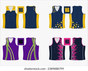 Dynamic Netball Singlet Design for Champions - Exclusive and Trendsetting Sports Apparel 