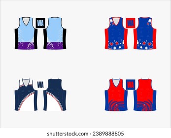 Dynamic Netball Singlet Design for Champions - Exclusive and Trendsetting Sports Apparel 