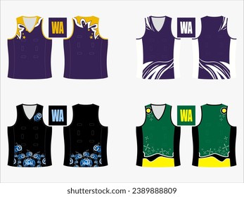 Dynamic Netball Singlet Design for Champions - Exclusive and Trendsetting Sports Apparel 