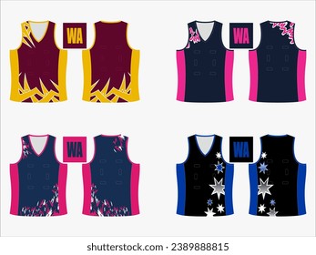 Dynamic Netball Singlet Design for Champions - Exclusive and Trendsetting Sports Apparel 