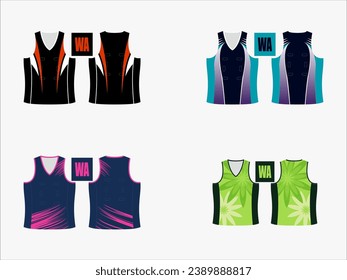 Dynamic Netball Singlet Design for Champions - Exclusive and Trendsetting Sports Apparel 