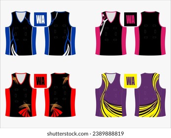 Dynamic Netball Singlet Design for Champions - Exclusive and Trendsetting Sports Apparel 