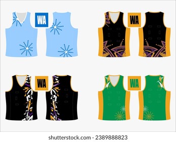 Dynamic Netball Singlet Design for Champions - Exclusive and Trendsetting Sports Apparel 