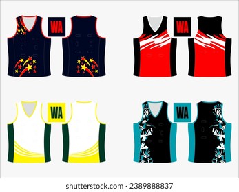 Dynamic Netball Singlet Design for Champions - Exclusive and Trendsetting Sports Apparel 