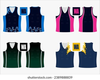 Dynamic Netball Singlet Design for Champions - Exclusive and Trendsetting Sports Apparel 