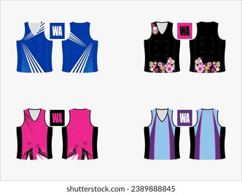 Dynamic Netball Singlet Design for Champions - Exclusive and Trendsetting Sports Apparel 
