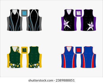 Dynamic Netball Singlet Design for Champions - Exclusive and Trendsetting Sports Apparel 