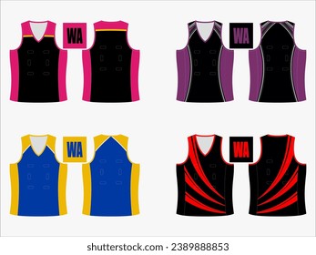Dynamic Netball Singlet Design for Champions - Exclusive and Trendsetting Sports Apparel 
