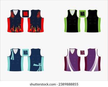 Dynamic Netball Singlet Design for Champions - Exclusive and Trendsetting Sports Apparel 