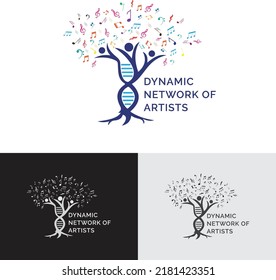 Dynamic Network of Artists Logo Template