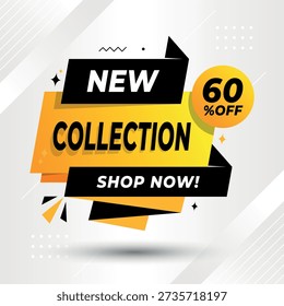 Dynamic New Collection 60 Off Promotional Banner