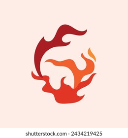 Dynamic Numeric Blaze Vector Customizable Fire-shaped Digits with Adjustable Colors - Number Six Sixth
