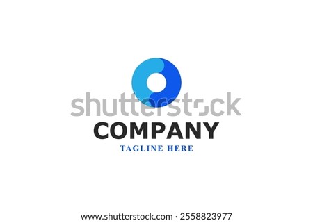 dynamic o logo with flowing water