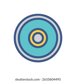 Dynamic Olympic Bumper Plates Icon for Workouts. Design of Fitness and Gym Icons.