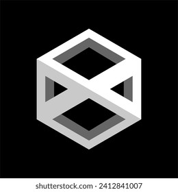 Dynamic optical illusion. Geometric shapes and soft colors create a unique visual dimension. Suitable for graphic design and artistic backgrounds.