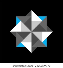 Dynamic optical illusion. Geometric shapes and soft colors create a unique visual dimension. Suitable for graphic design and artistic backgrounds.