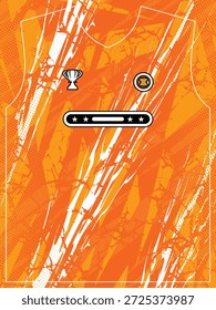 Chaleco atlético naranja dinámico con trofeo y insignias de estrella