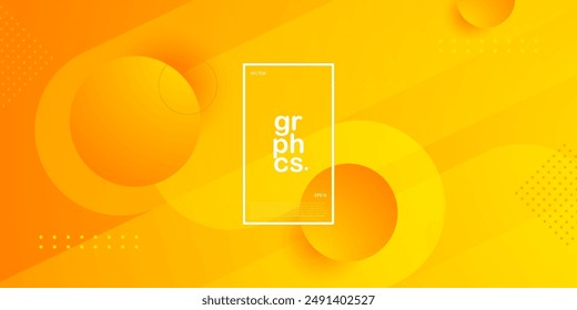 Dynamic orange background with simple overlap shapes. Colorful orange design. Cool and modern with geometric concept. Eps10 vector