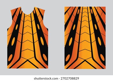 Dynamische Orange und Schwarz Gradient Sportbekleidung Sublimierte Fußball Jersey Design