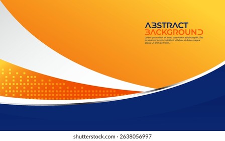 Dynamic Orange and Blue Abstract Background with Modern Curve Design, ideal for Presentations and Digital Media with a professional, sleek look perfect for any project