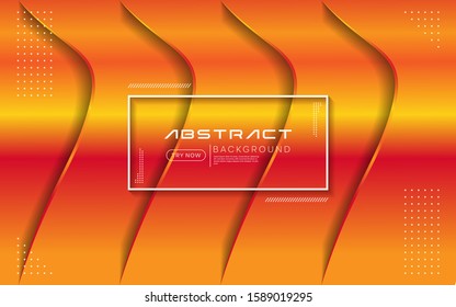 Dynamic orange color background with abstract fluid textured decoration design.