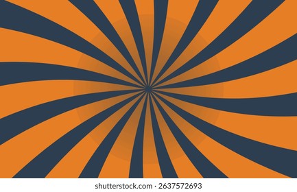 Dynamic Orange and Navy Sunburst Design. Bold Stripes for Creative Projects