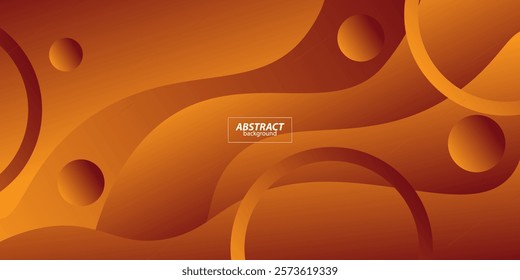 Dynamic orange textured background design Modern minimalist abstract in 3D style with wavy shapes. EPS10 vector background.