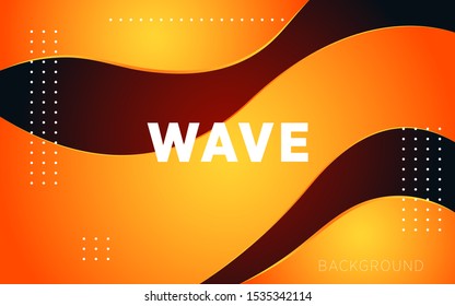 dynamic orange wave abstract modern background. vector illustration.digital template.can be used in cover design, poster, flyer, book design, website backgrounds or advertising. vector illustration.