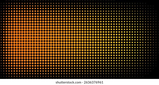 Dynamic Orange and Yellow Halftone Gradient Background Design