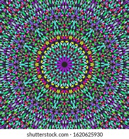 Dynamic oriental flower ornament background - abstract floral colorful hypnotic vector artwork