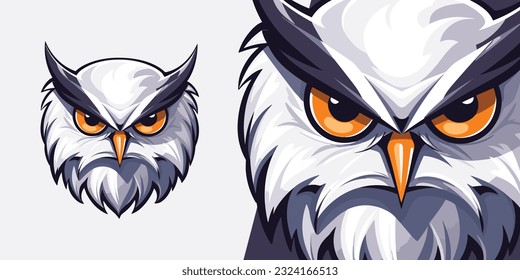 Dynamic Owl Logo: Captivating Mascot for Sport  and E-Sport Teams, Illustration Vector Graphic