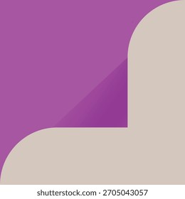 Curva de página dinâmica com design de revelação de gradiente.