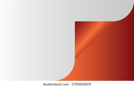 Curva de página dinâmica com design de revelação de gradiente.