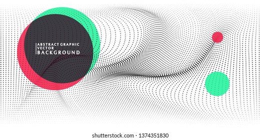 Dynamic particle abstract background, modern technology and science elements, stylish abstract background illustration