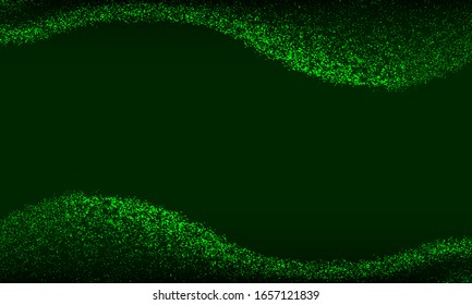Dynamic particles. Digital flow. Smoke wave. Technology banner. Glowing dots. Vector Illustration.