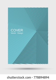 Dynamic party flyer design with blue hipster digital background. Minimal annual report cover trendy background. Halftone texture lines made tech shape. Corporate report or party poster template.